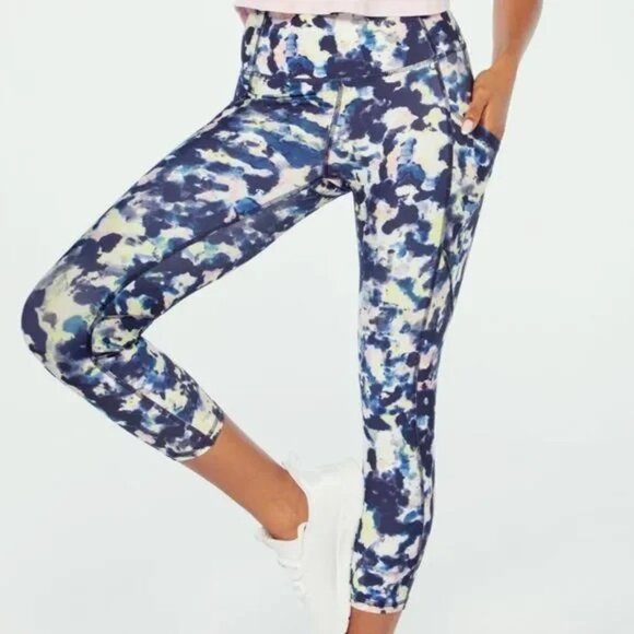 NWT MARIKA Mid-Calf Capri 22” Inked Tie Dye Leggings – XXL - Picture 1 of 7